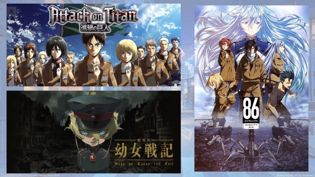 anime turleri neler askeri Animelerden