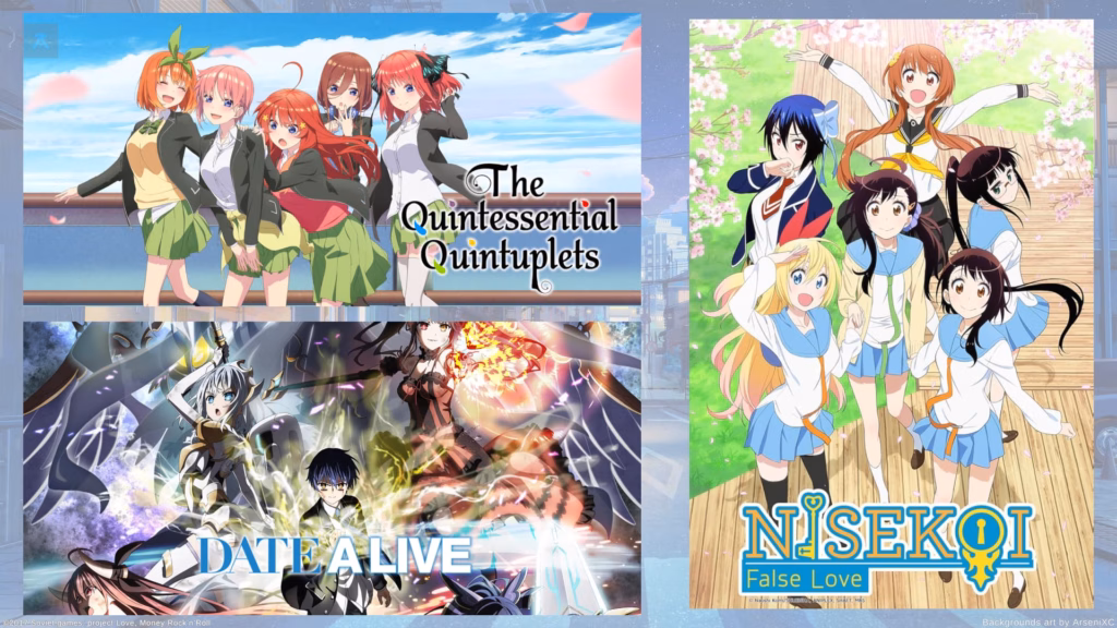 anime turleri neler harem Animelerden