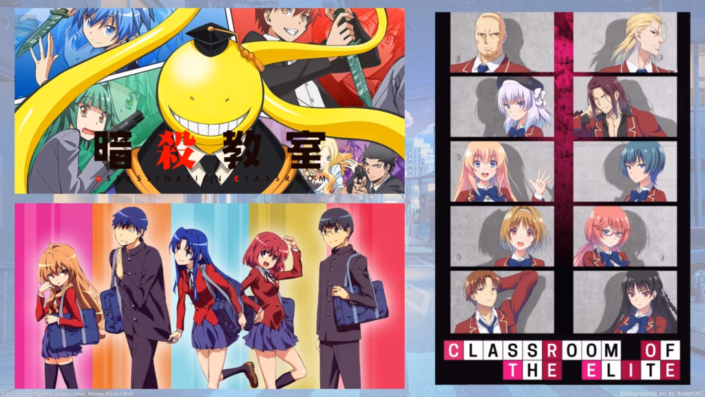 anime turleri neler okul Animelerden