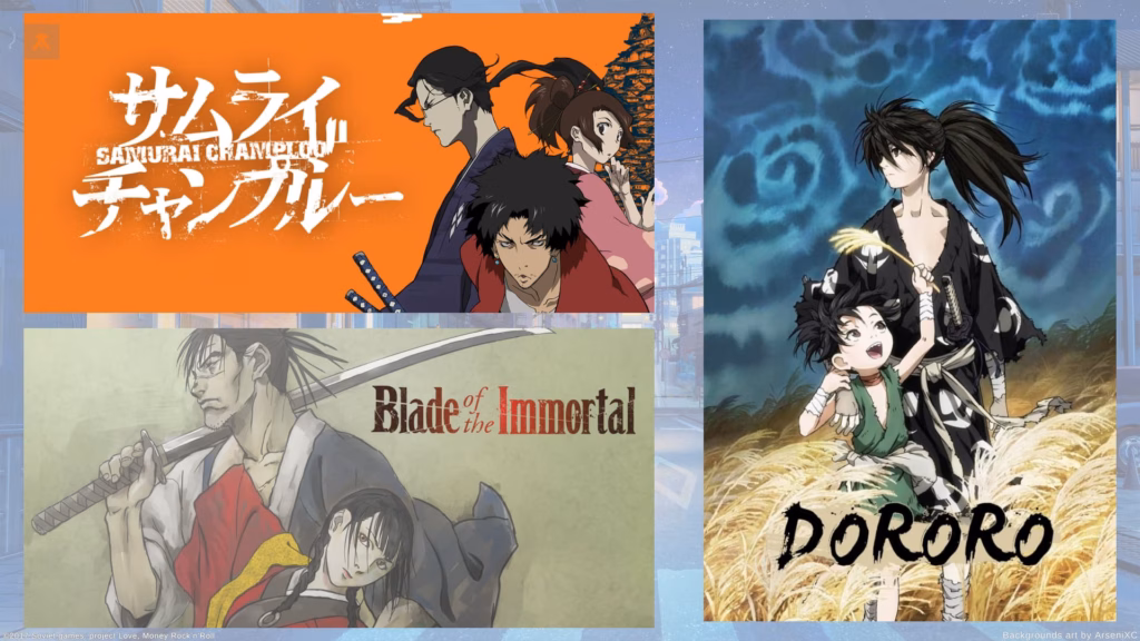 anime turleri neler samuray Animelerden