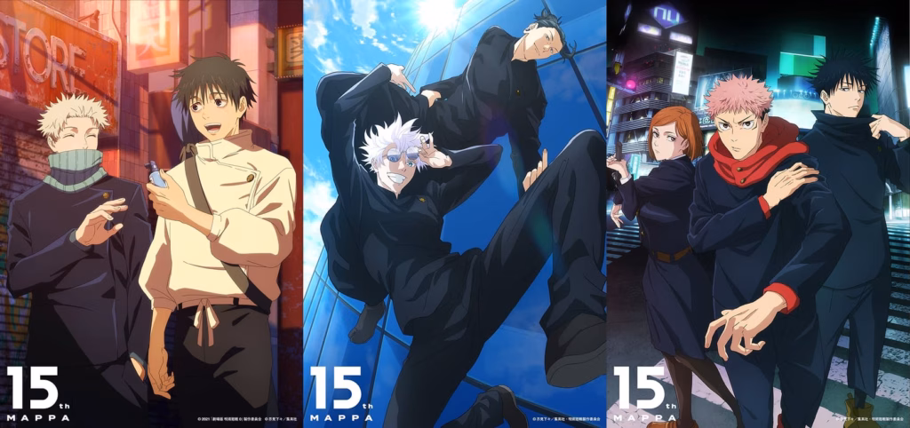 mappa 15 yil ozel illustrasyonlari jujutsukaisen Animelerden